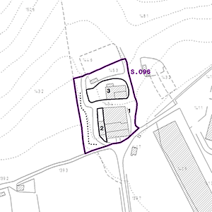 Pianta dell'area e distribuzione degli edifici